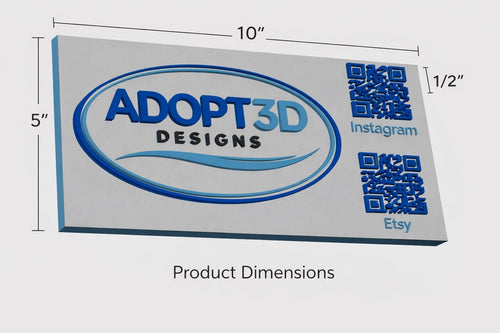 Custom 3D Printed Business QR Code Sign | Scan for Website, Instagram, Menu