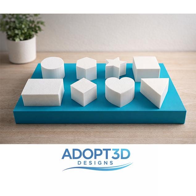 Montessori Shape Sorting Blocks | Geometric Learning Toy for Toddlers