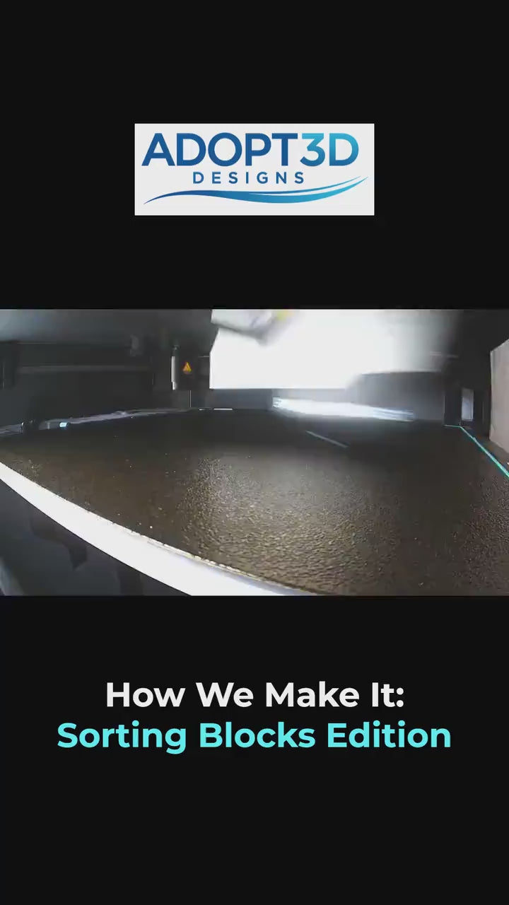 Montessori Shape Sorting Blocks | Geometric Learning Toy for Toddlers